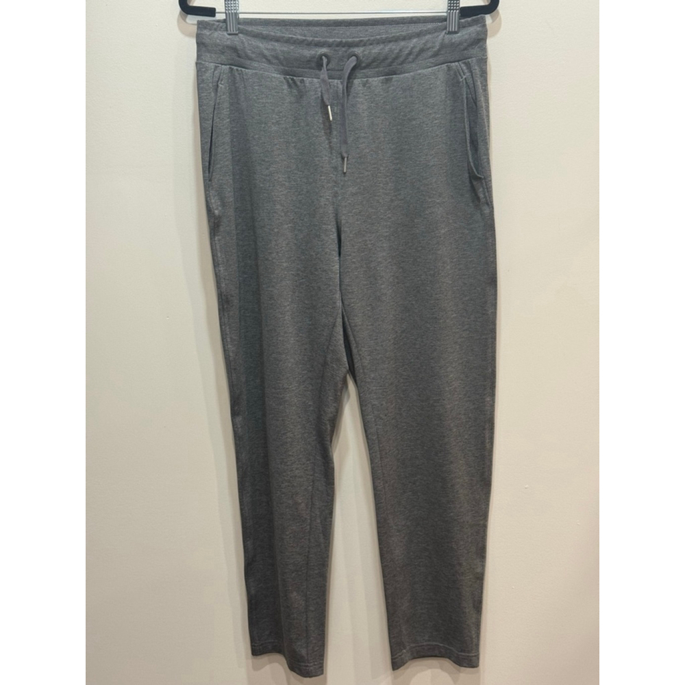 OKAKIE Gray Straight Leg Pull Pn Pants L Drawstring Loungewear Relaxed